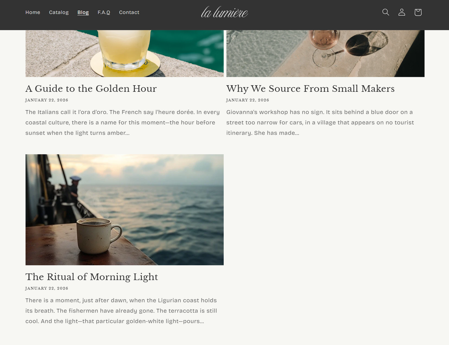 Lumière — Luxury Shopify Theme + Brand Kit