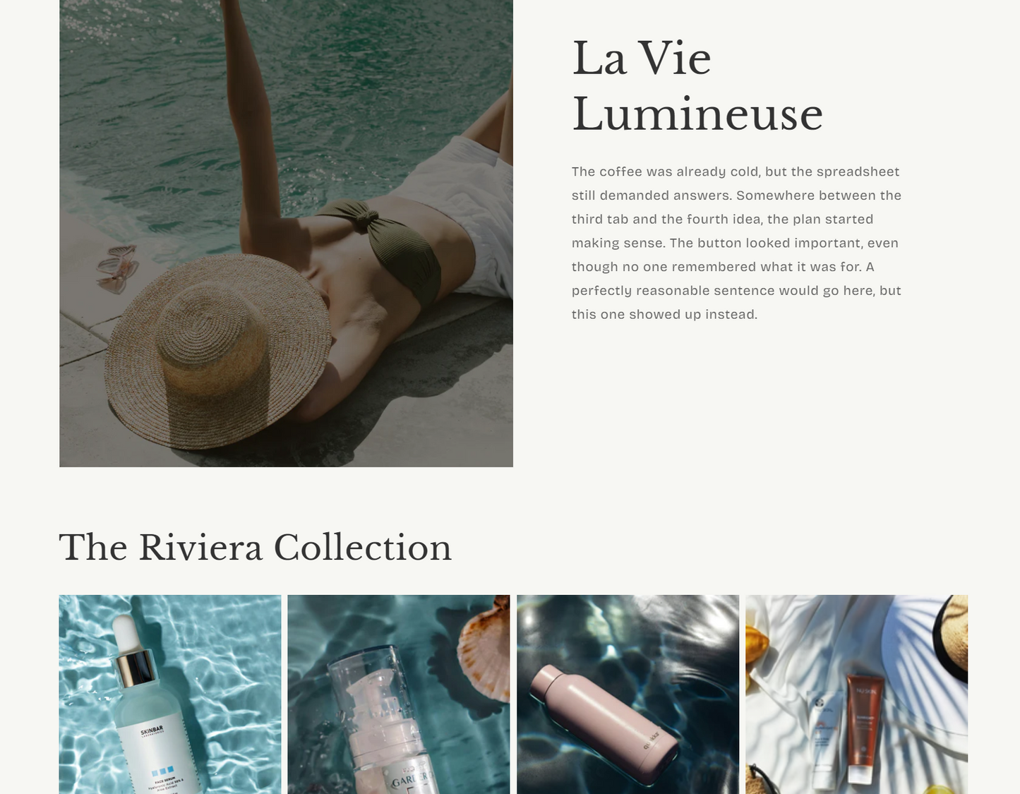 Lumière — Luxury Shopify Theme + Brand Kit