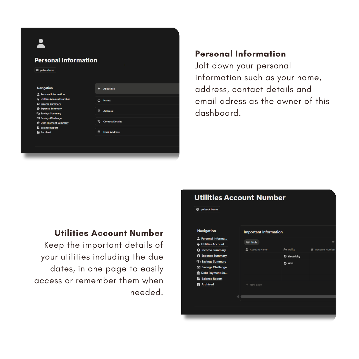 2026 Finance Planner Notion Template | Minimal Budget Tracker | Income, Savings & Debt Dashboard