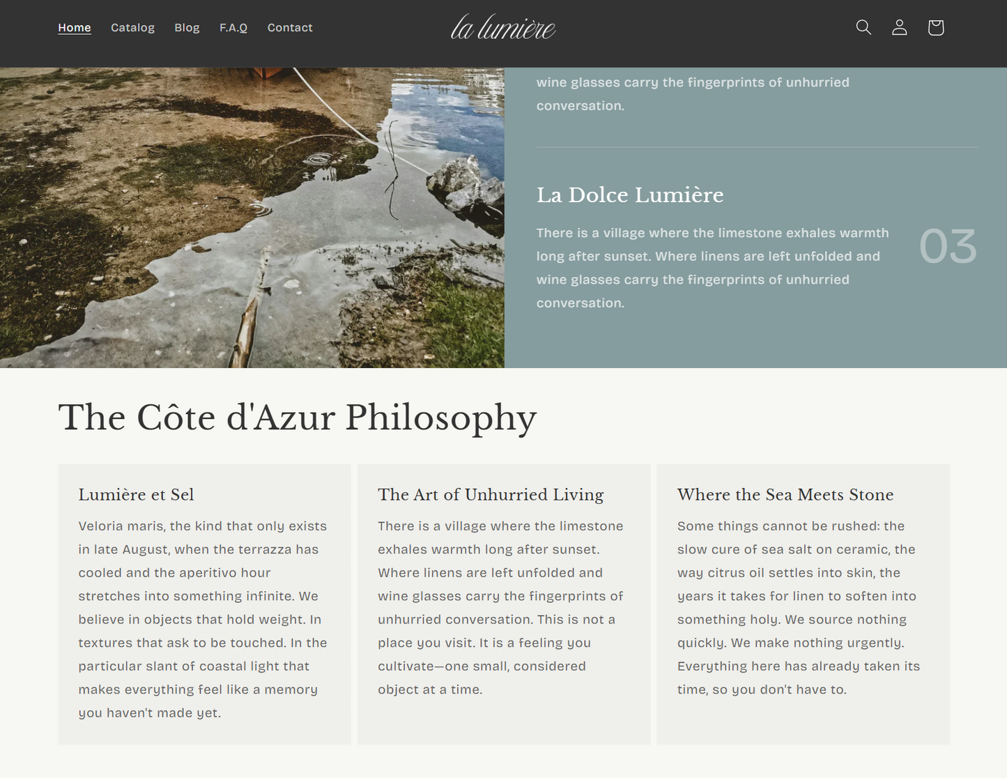 Lumière — Luxury Shopify Theme + Brand Kit