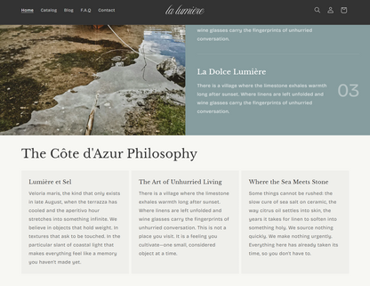 Lumière — Luxury Shopify Theme + Brand Kit