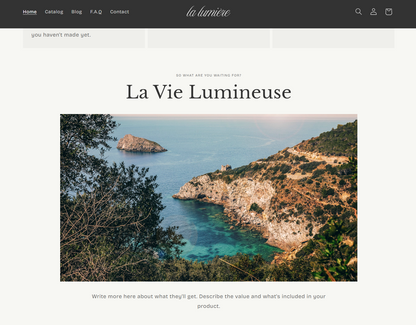 Lumière — Luxury Shopify Theme + Brand Kit