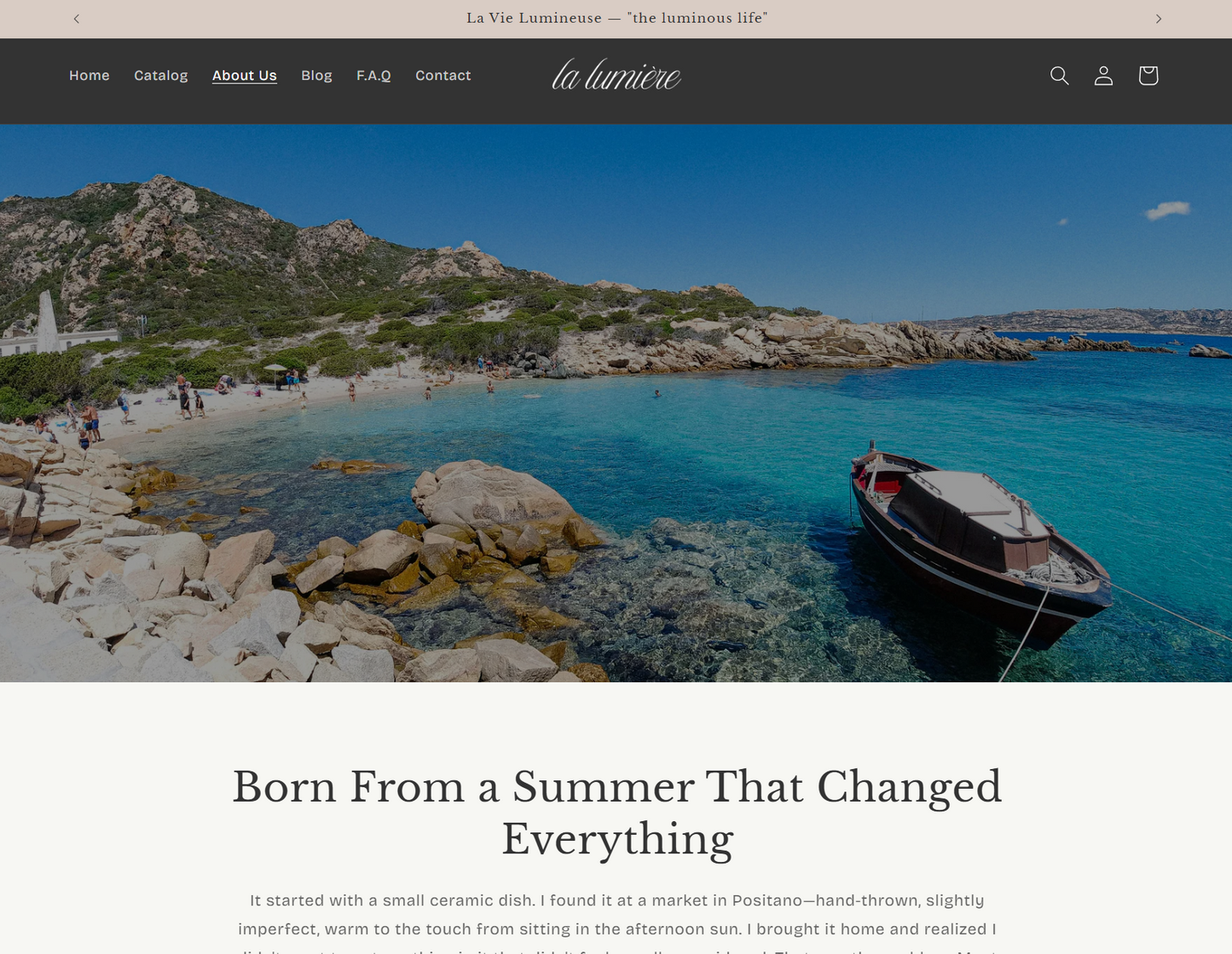 Lumière — Luxury Shopify Theme + Brand Kit