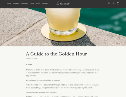 Lumière — Luxury Shopify Theme + Brand Kit