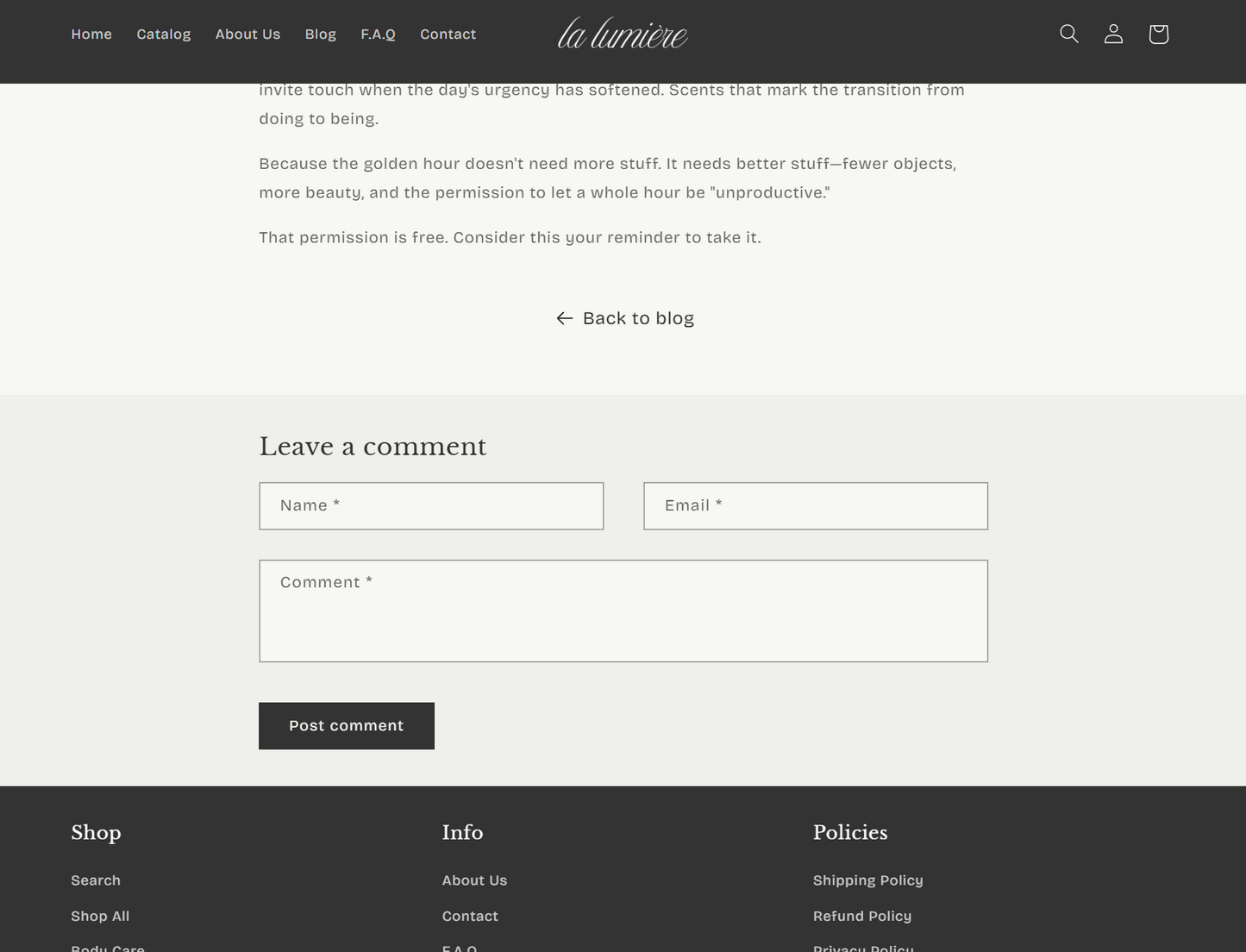 Lumière — Luxury Shopify Theme + Brand Kit