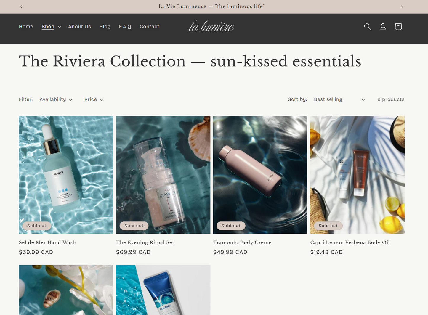 Lumière — Luxury Shopify Theme + Brand Kit