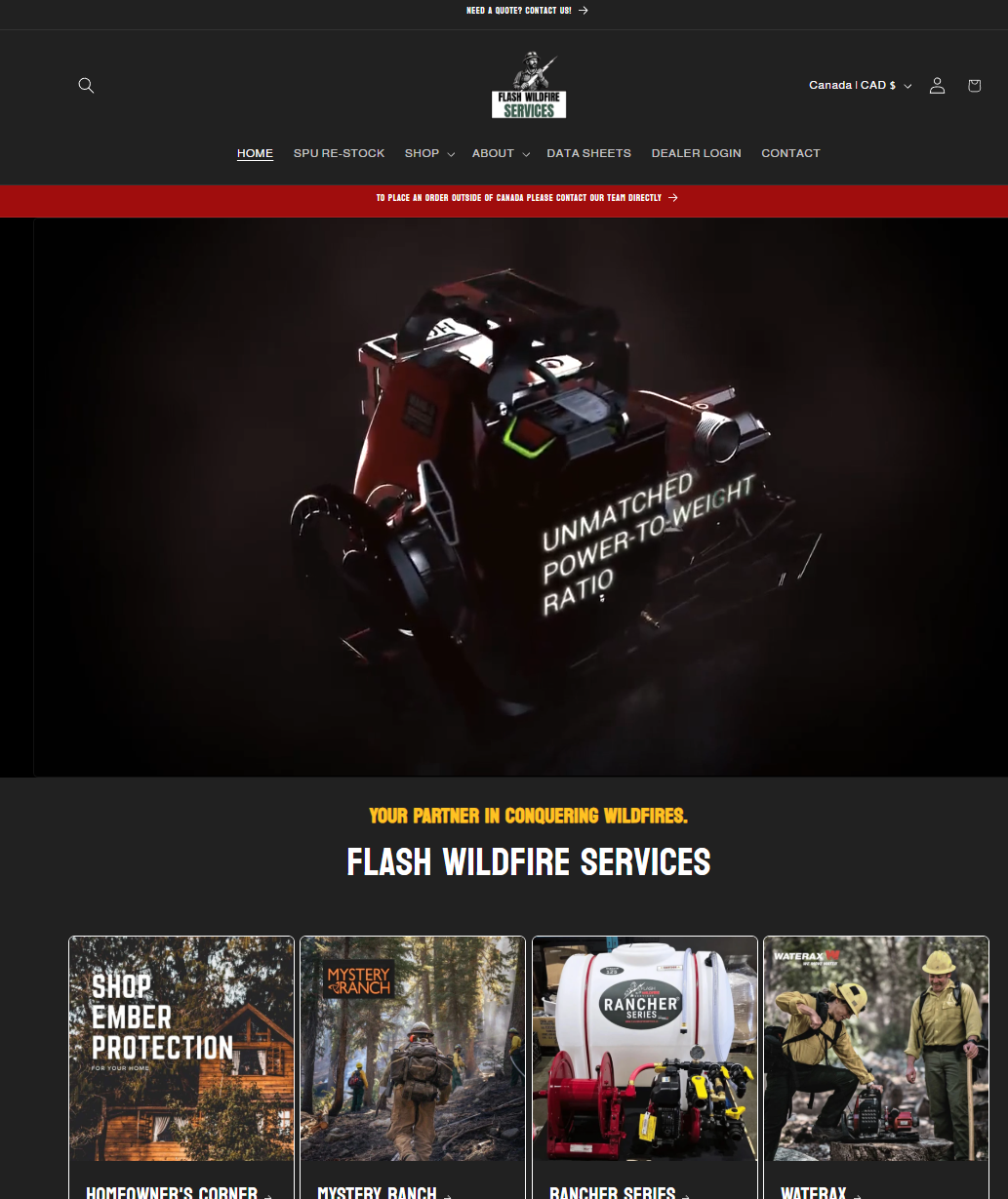 Flash Wildfire homepage